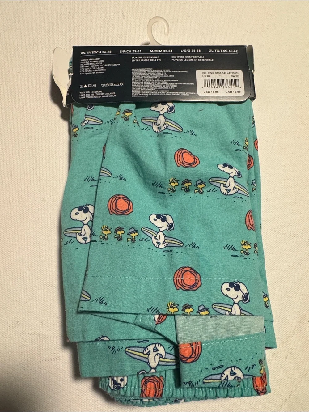 Snoopy Boxers Mens XL American Eagle Beach